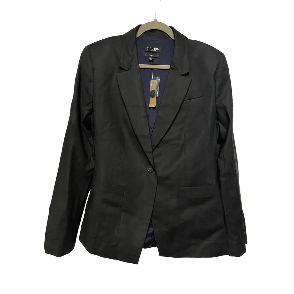 J.Crew Helena Blazer Jacket in City Twill Stretch One Button Front Tall Size 10T - Picture 3 of 12
